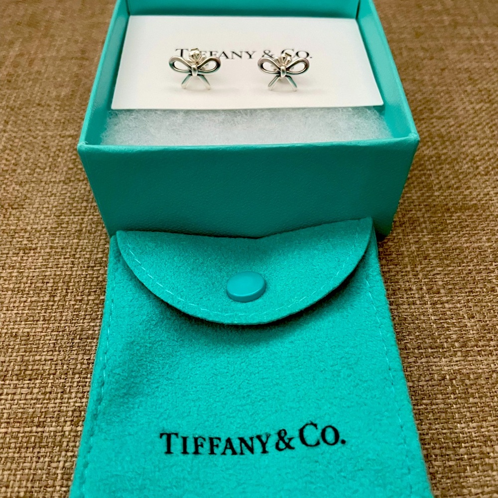 Tiffany & Co. Silver Bow Earrings